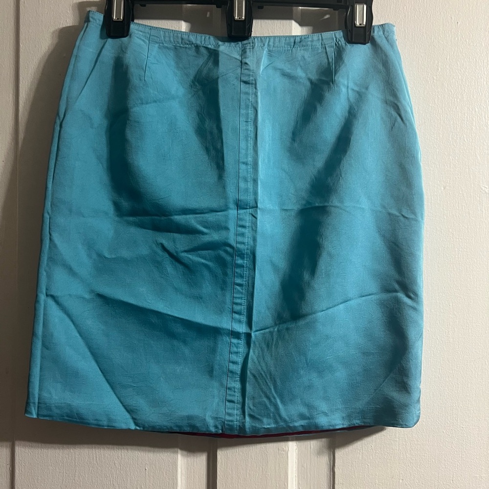 Blue Women's Silk Skirt